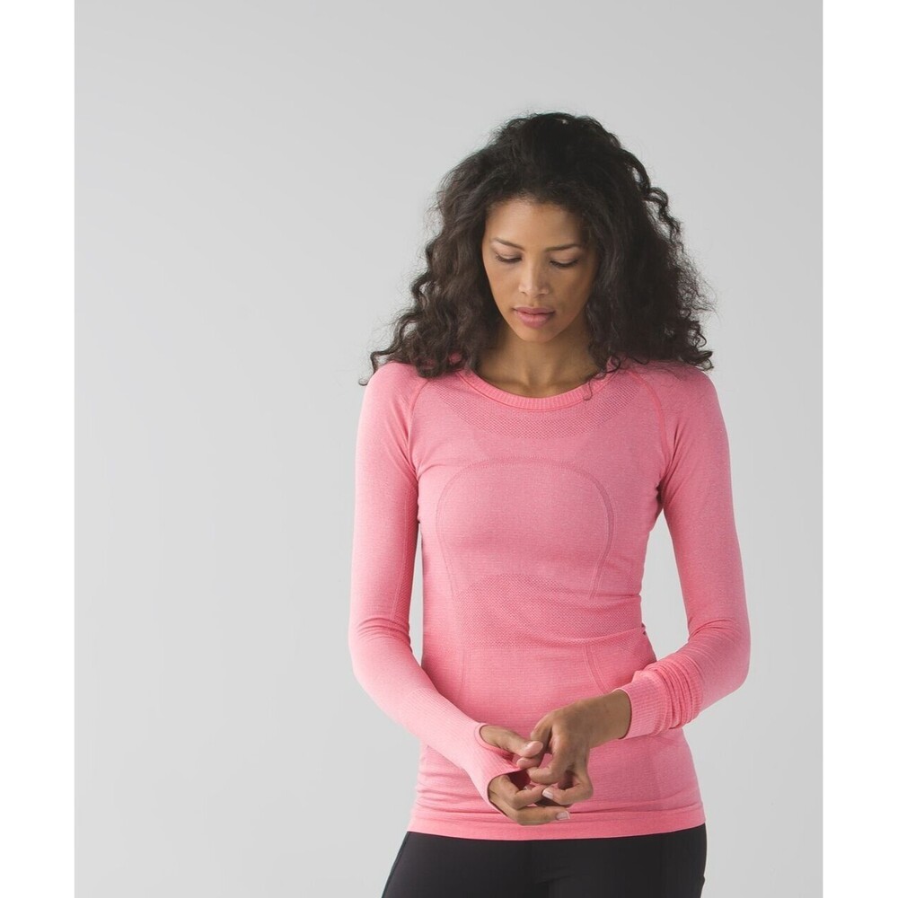 Lululemon Swiftly Tech Long Sleeve Top Shirt Women’s 4 Light Pink Lemonade *FLAW